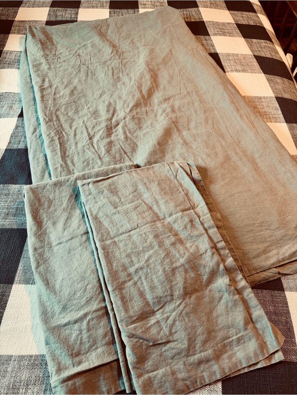 Restoration Hardware Linen Duvet Cover and Shams in Grey